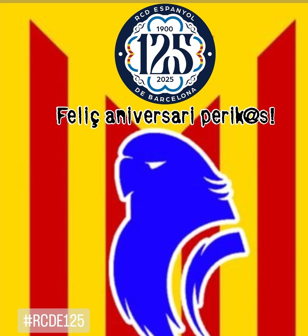 Felicitats perik@s! 125 anys volant a contracorrent! #rcde #rcde125