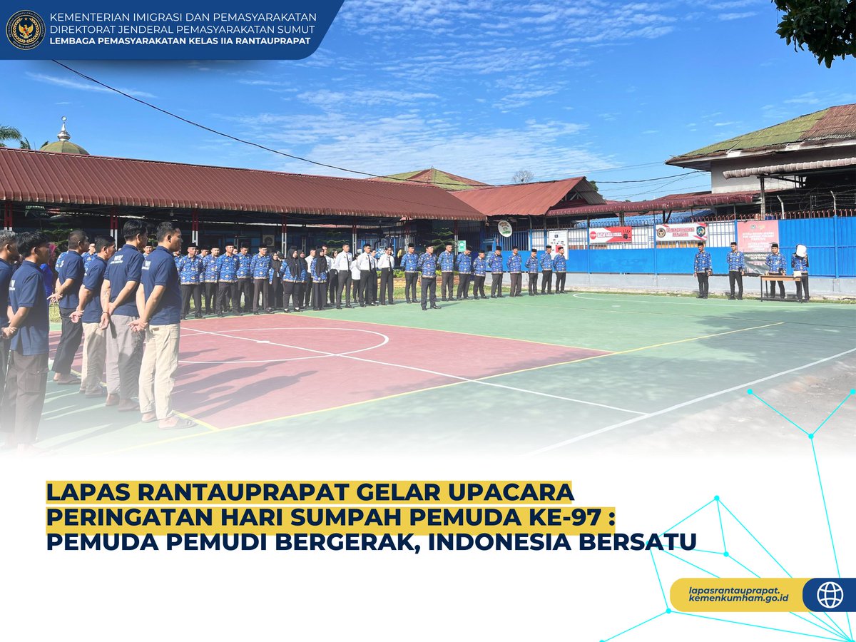 humaslapasrap's tweet photo. NEWS UPDATE

Lapas Rantauprapat gelar Upacara Peringatan Hari Sunpah Pemuda Ke-97 : Pemuda Pemudi Bergerak, INDONESIA BERSATU https://t.co/Nw19GVEHui
