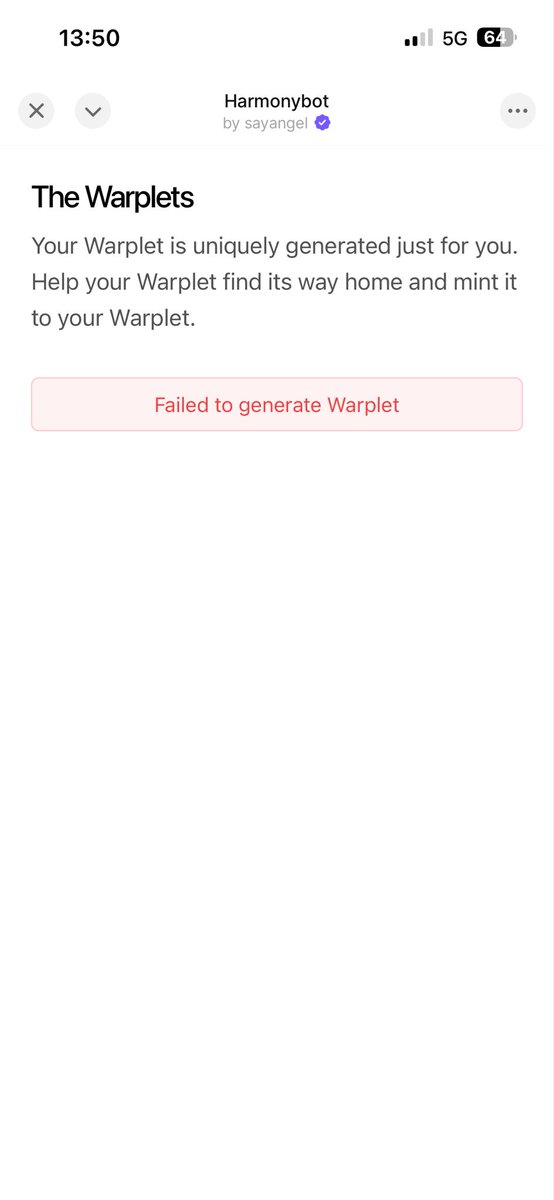 Jirun2's tweet photo. @0xHarmonybot How to fix? https://t.co/O1jZHpw5kf