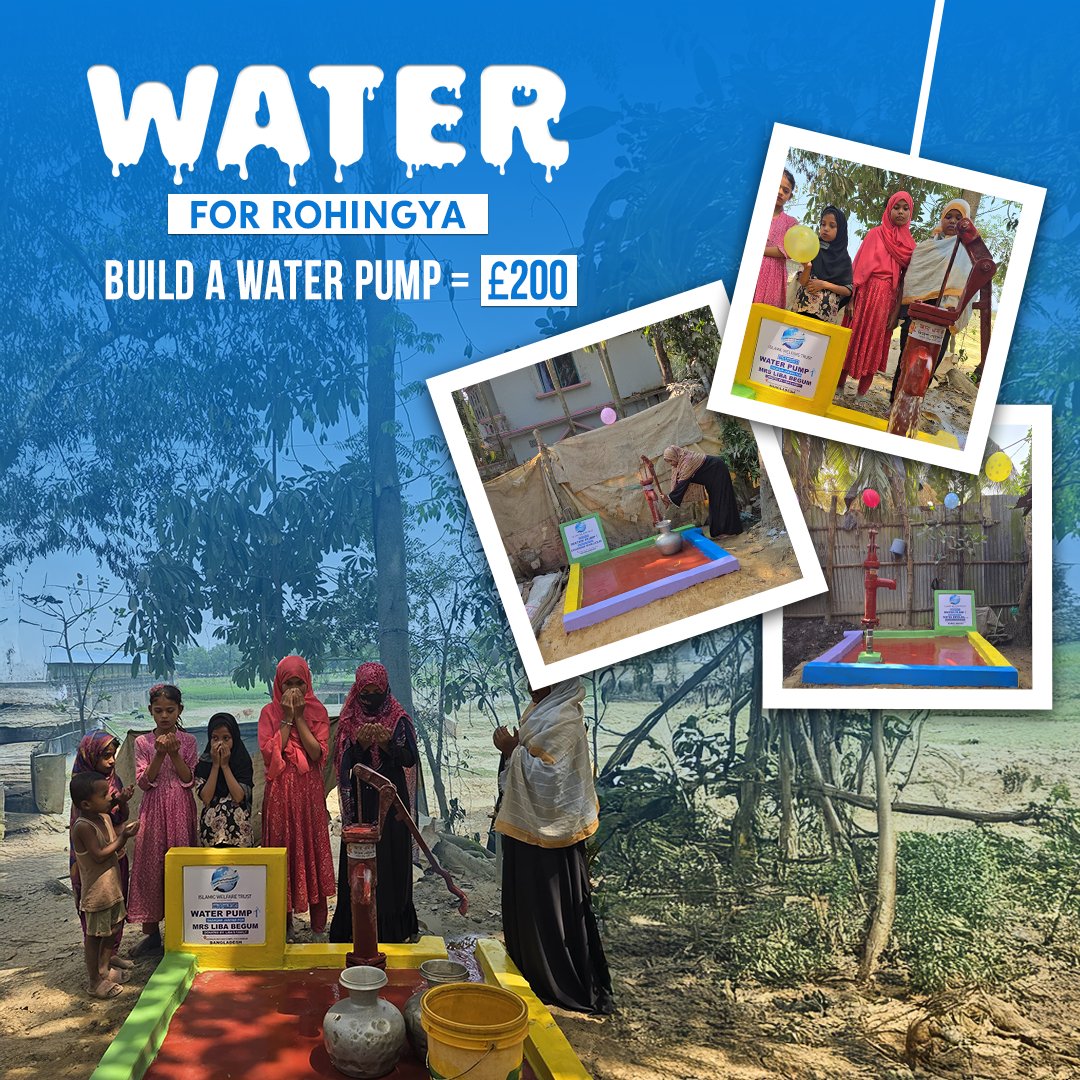 islamicwelfare_'s tweet photo. Every Drop of Clean Drinking Water Saves Lives.

Give the gift of water to the poor in the Rohingya.

https://t.co/Nl1NnG5gpZ

#WaterForLife #CleanWaterProject #SadaqahJariyah #DonateWater #ZakatForRohingya #IslamicWelfareTrust https://t.co/64iiYkwFyT