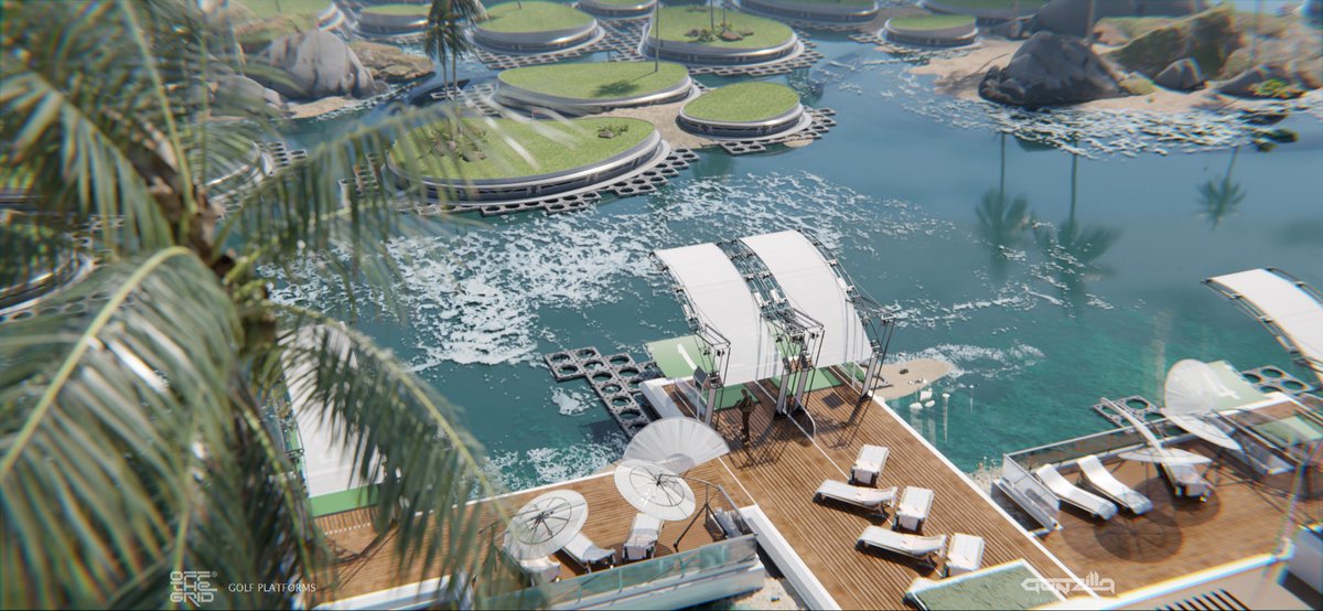 DmitryTsmokh's tweet photo. @playoffthegrid – Floating Golf Platforms
This concept was created in Blender almost two years ago as part of the Off The Grid project.
It represents a luxurious floating golf zone, designed for relaxation and precision gameplay in a futuristic tropical environment. https://t.co/GBvCKPJaHV