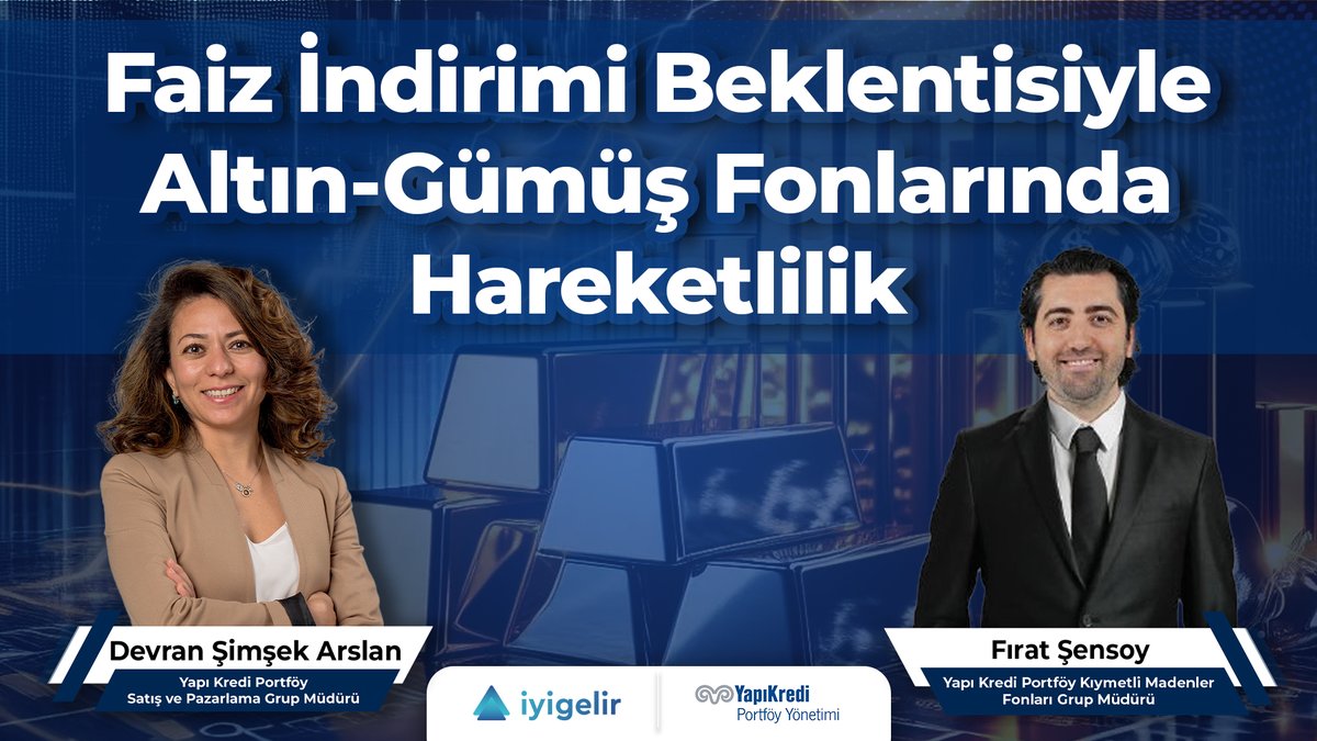 Piyasalardaki Gelişmelerin Yatırım Fonlarına Yansıması programımızda bu hafta konuğumuz Yapı Kredi Portföy yöneticileriydi.

🎥İyi Gelir Youtube Kanalı
📍youtu.be/oNfTyk40Gvs