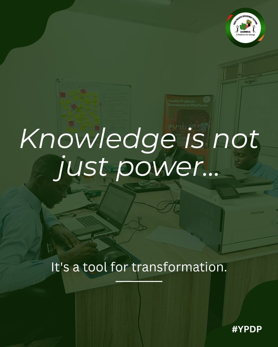 ProjectsYouth's tweet image. Building Youth Capacity for Sustainable Change 

Informed youth are empowered youth. Knowledge isn’t just power—it drives transformation. Let’s keep learning, sharing &amp;amp; shaping our communities. 

#YPDPZambia #YouthEmpowerment #Leadership #Sustainability