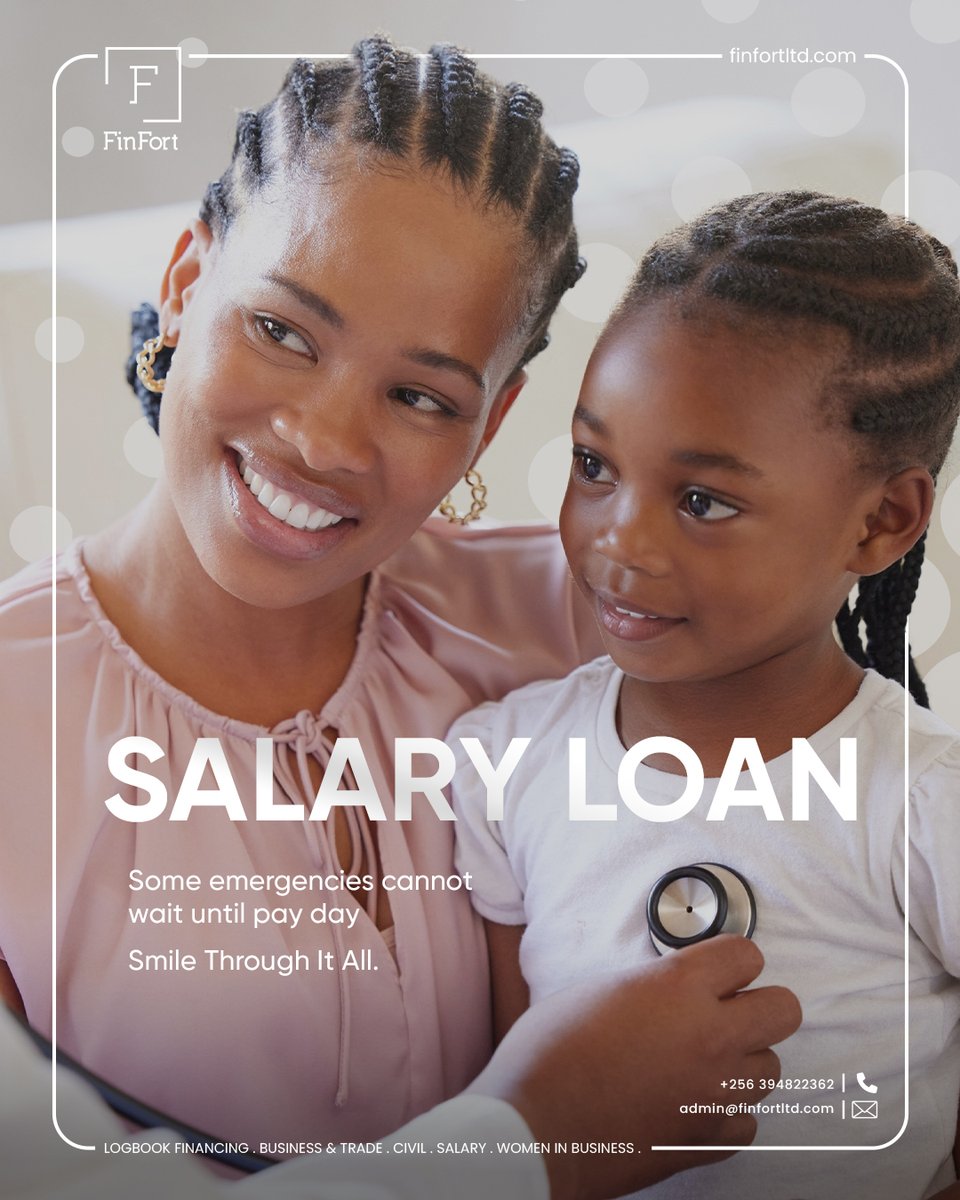 Need a little extra cash before payday?
We’ve got you covered no hassle, just solutions. When bills hit, we’ve got your back.

Reach out to us at the nearest branch to you in Kampala, Jinja, Lira, Mbale. Mukono, Nansana or visit our website finfortltd.com
