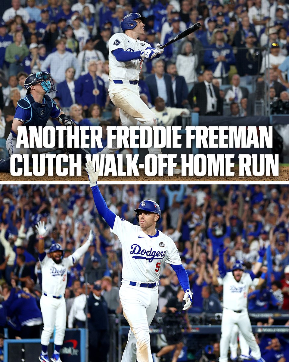 FREDDIE FREEMAN DOES IT AGAIN 🔥

He's the first player in World Series history with multiple career walk-off home runs‼️