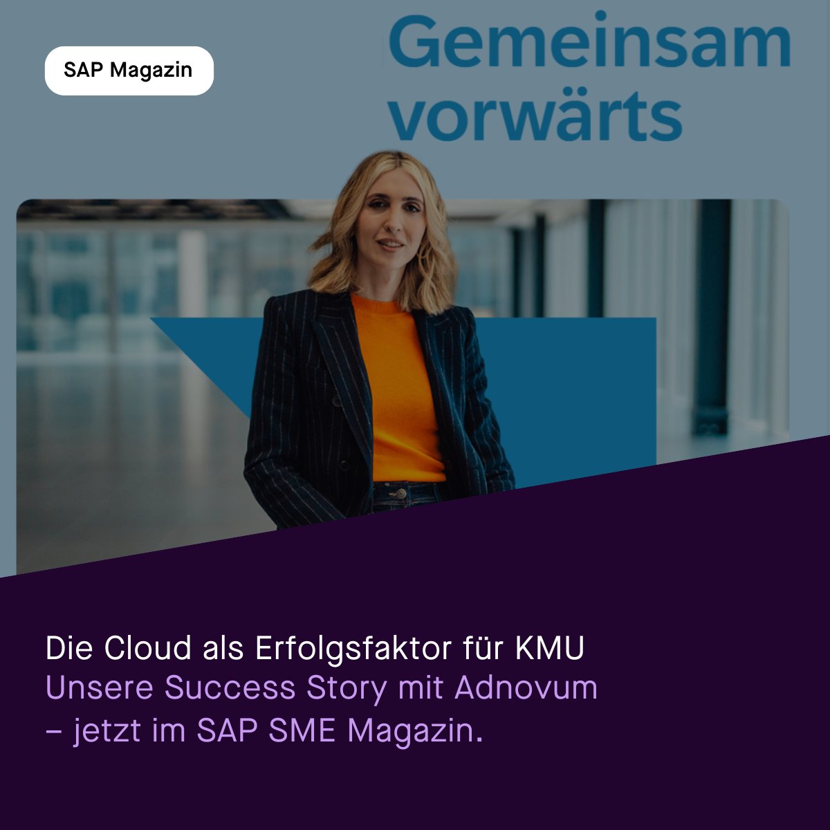 🚀 Die neue Ausgabe des #SAP SME Magazins ist da!
Mit unserer Success Story von Adnovum zeigen wir, wie eine konsolidierte IT-Landschaft Innovation &amp; Wachstum fördert. 📖 Jetzt lesen: bit.ly/3JqhMMv
#CloudTransformation #KMU #SuccessStory #AllForOneSwitzerland