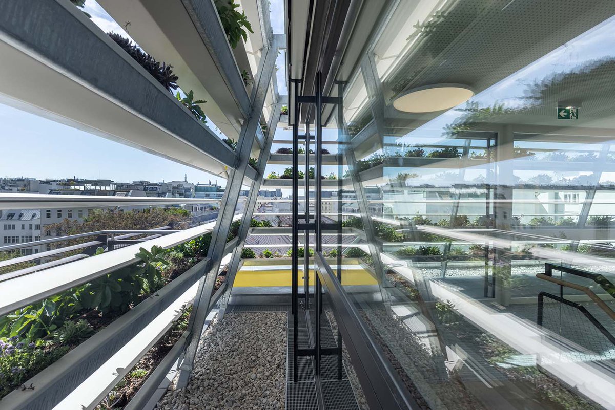 Architizer's tweet image. A preserved historic façade conceals a complete workplace transformation, where new structures and flexible offices are inserted like a hidden layer behind the original architecture.

📍Vienna, Austria
 
Project by: RATAPLAN - Architektur ZT GmbH
Details: hubs.la/Q03QlYY30