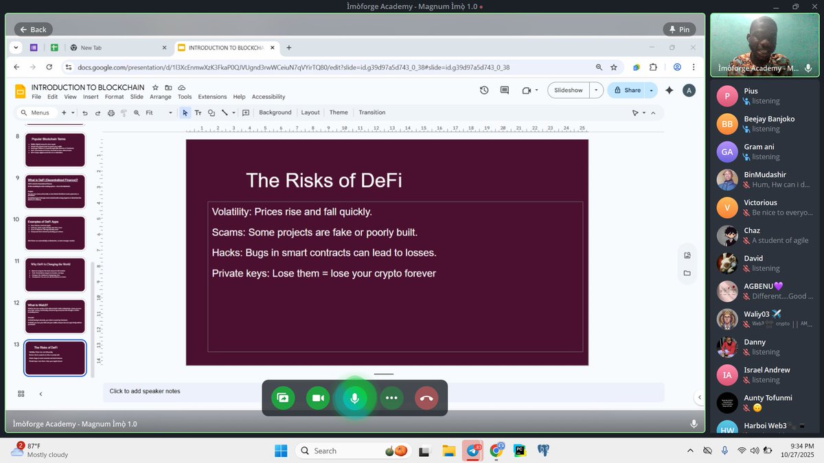 Imoforge_Acad's tweet image. 💡 Day 1 Recap
Introduction to Blockchain
We explored how Blockchain works and how DeFi is transforming the world of finance.
The journey to Web3 mastery has just begun.
#imoforgeacademy 
#magnumimo1_0