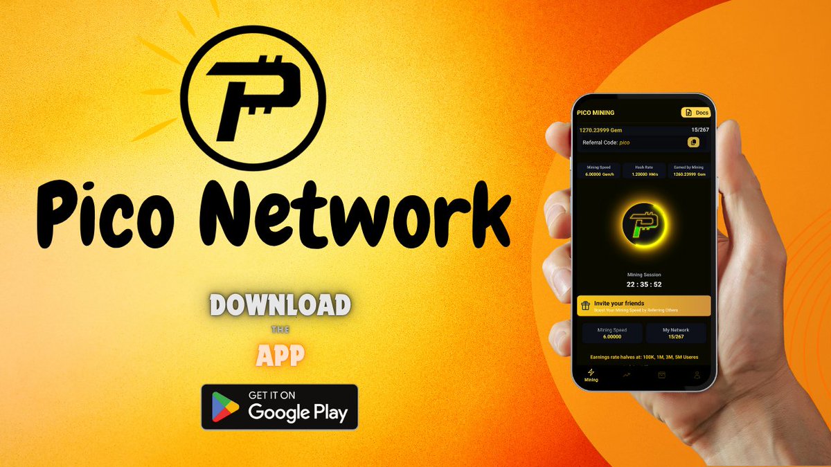 Pico_network's tweet image. 🌍Welcome to the Future of Mining — Pico Network! 💎

🔥 — just tap, mine, and earn from your phone.

Every tap brings you closer to your dream bag 💫

⚡Start mining today and be part of the early legends of Pico Network!

#Airdrops #PICO #MiningApp #Blockchain #Crypto