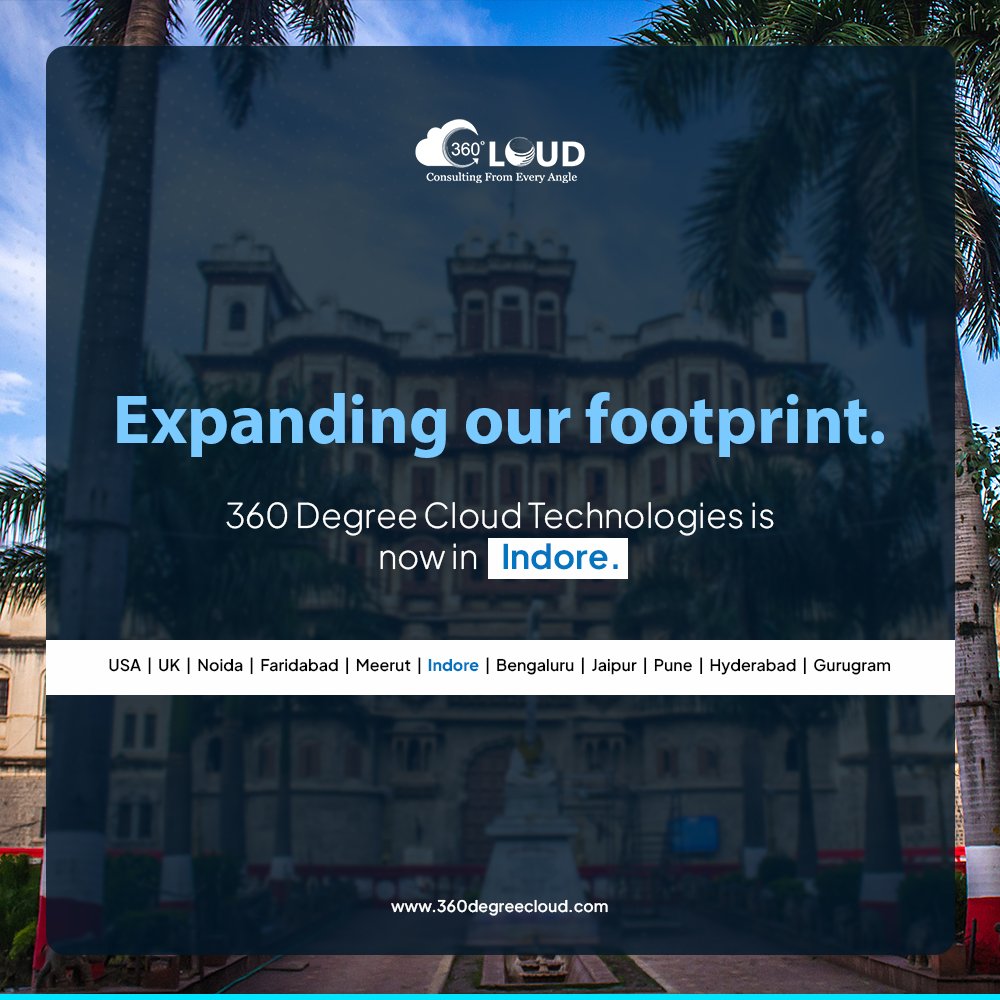 Faridabad based 360 Degree Cloud expands to Indore🚀

New office marks major growth in India’s tech hub.

💼 Focus: Salesforce &amp; Cloud Solutions
#Indore #Growth #Tech #360DegreeCloud