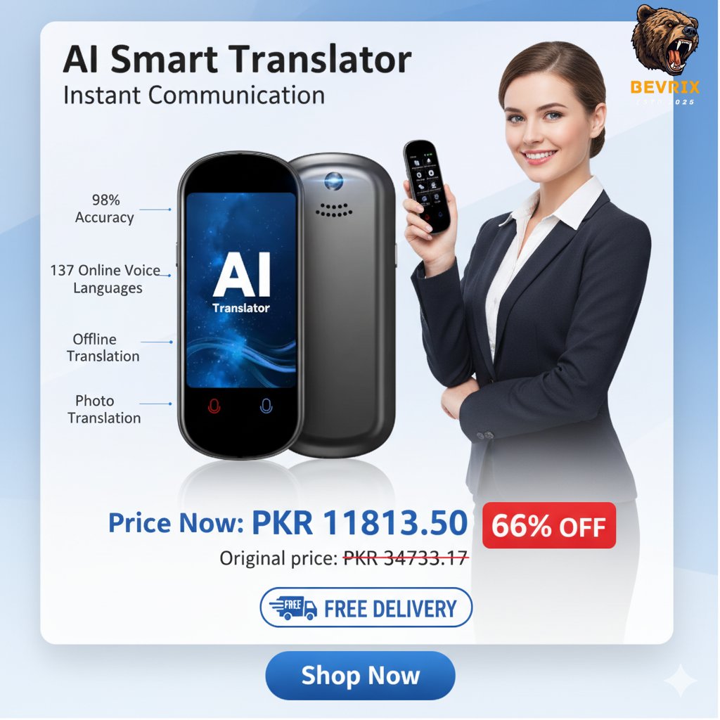 Bevrixestd2025's tweet image. 🌍 Speak ⚡ 137+ languages instantly with the AI Instant Translator!💥
Break barriers. Talk globally. 🌐
🔗Click &amp;amp; Buy: s.click.aliexpress.com/e/_c3dbDZV9
#AITranslator #LanguageTranslator #InstantTranslation #TechDeals #SmartDevice #TravelTech #VoiceTranslator #PortableGadget #TechPakistan
