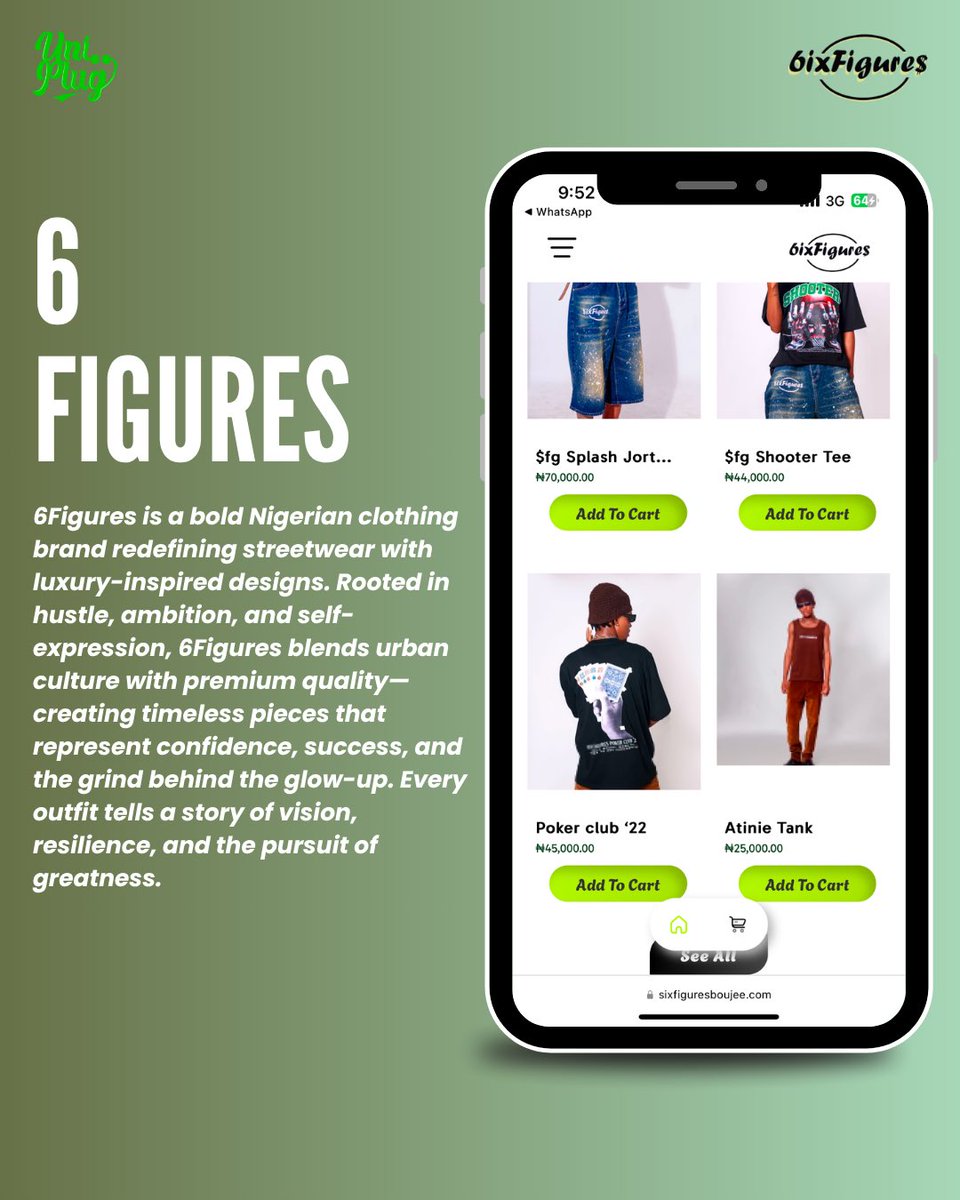 uniplugdigital's tweet photo. Just launched! We’re thrilled to unveil the brand new e-commerce website for 6figures, a leading Nigerian clothing brand! 🛍️👕

Ready to take your brand to the next level? Let’s work together! 📈💻

#EcommerceWebsite #NigerianFashion #ClothingBrand #OnlineShopping #FashionForward https://t.co/wTnxRr9U0z