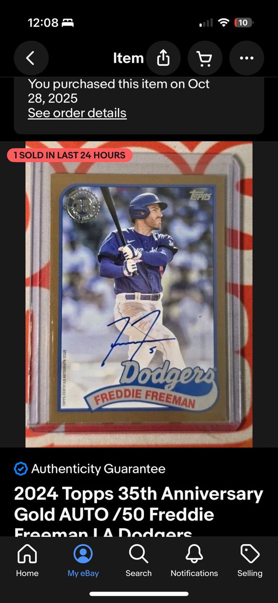 jimboleeslice's tweet image. Sorry to all the dodger fans looking at this Freddie Freeman card, it’s mine