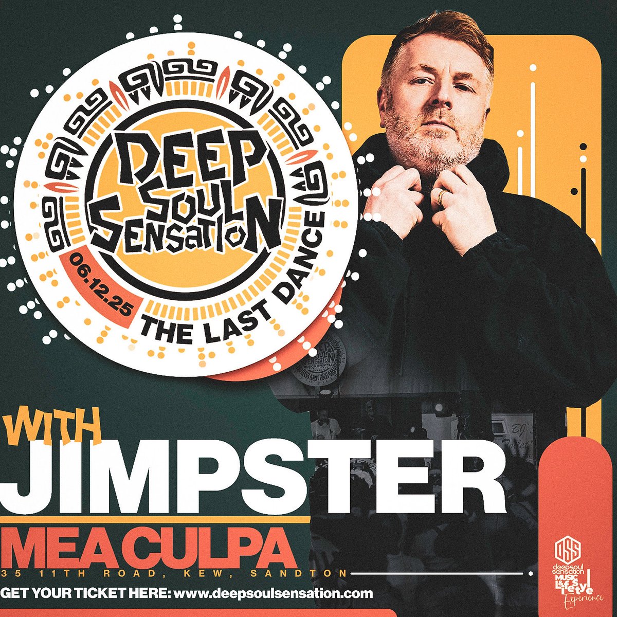 The year ends where soul and music meet.
Jimpster 🇬🇧 takes the decks for Deep Soul Sensation Last Dance.
6 Dec | Mea Culpa, Johannesburg
🎟️ Tickets: deepsoulsensation.com
#DeepSoulSensation #TheLastDance #HouseMusic