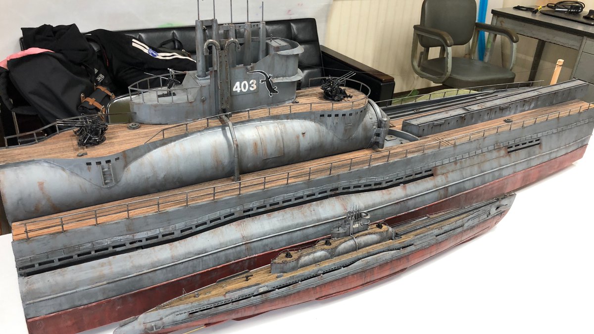 潜水艦ミニチュアモデル - 潜水艦ミニチュアモデル 4種 aimoko's 希少