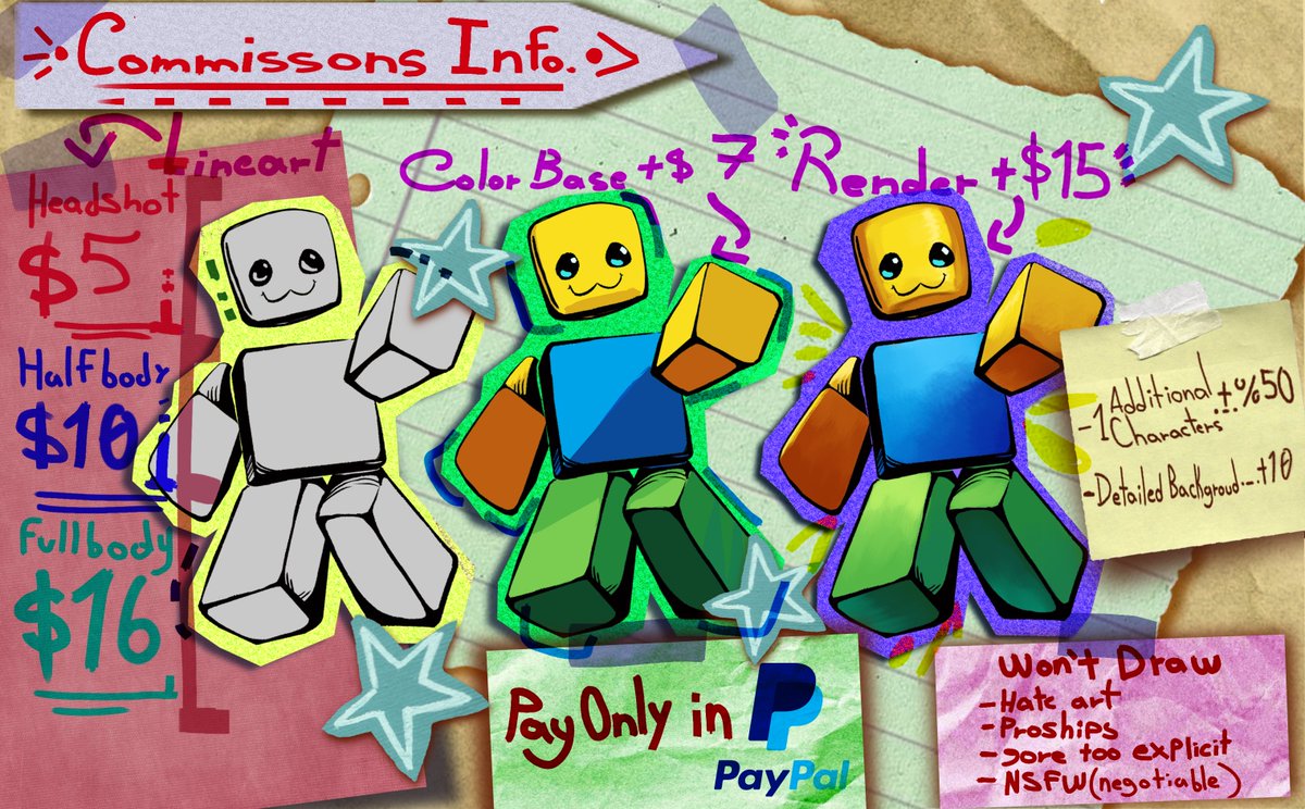 mirrorve909's tweet image. COMMISSIONS!! #comissionsopen #comission #robloxart #arte