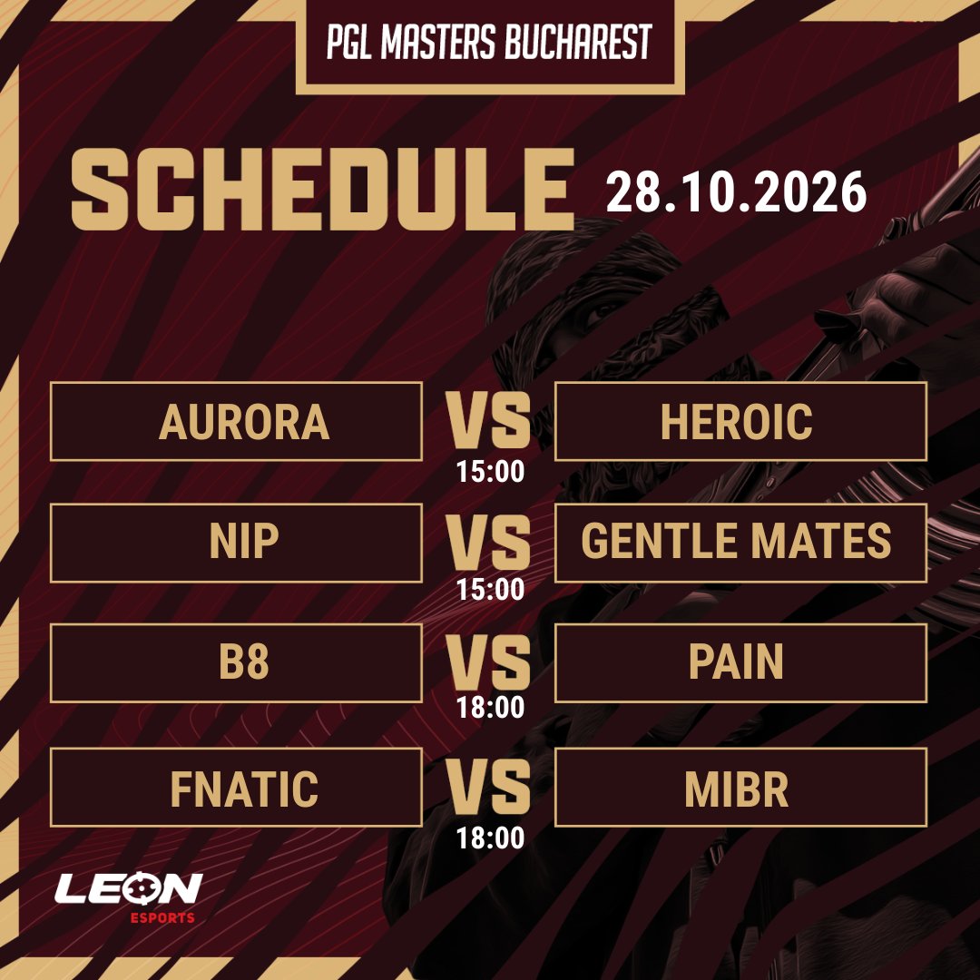 Day 3 of #PGLMasters Bucharest is almost here! 🔥

Check out today’s matchups ⤵️