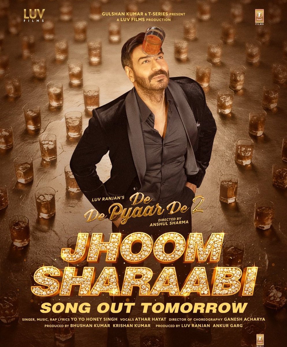 Suryansh6745272's tweet photo. #JhoomSharaabi🍻🍺🔥
@ajaydevgn @Rakulpreet @ActorMadhavan @asliyoyo #DeDePyaarDe2 #JhoomSharaabi #SongOutTomorrow #AjayDevgn!!! https://t.co/UjViyCQeaE