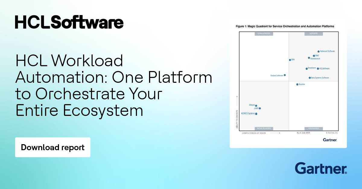 hclautomation's tweet image. From mainframe to agentic, your enterprise spans everywhere—your automation should too. HCLSoftware, named a Leader, unifies hybrid IT with unmatched flexibility.
hclsw.co/wcaxa3