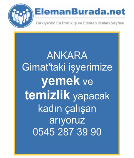 Yeni iş ilanı bu linkte➡️; elemanburada.net/isilanlari/ank…
#ankaraisilanlari
#ankaraelemanilanlari
#viop