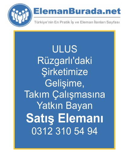 Yeni iş ilanı bu linkte➡️; elemanburada.net/isilanlari/ank…
#ankaraisilanlari
#ankaraelemanilanlari
#alves