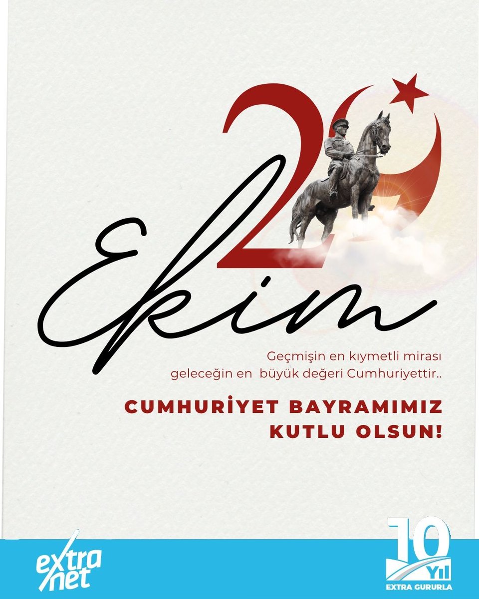 29 Ekim Cumhuriyet Bayramımız kutlu olsun!
Geçmişin mirasıyla, geleceğin teminatı olan Cumhuriyetimizi gururla kutluyoruz.
#29ekim #29ekimcumhuriyetbayramı #cumhuriyet #cumhuriyetbayramı