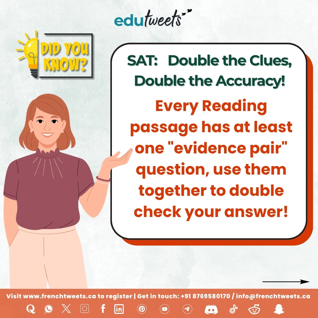frenchtweets1's tweet photo. 🕵Read smart, not hard! Spot the evidence pair, and let the passage prove your point for you.
#satprep #satreading #satfacts #satexam #satstrategy #satpractice #satstudy #studygram #studymotivation #collegeprep #testtips #studyhacks #examstrategy #satgoals #studentsuccess #learn https://t.co/8hdAIf8rV7