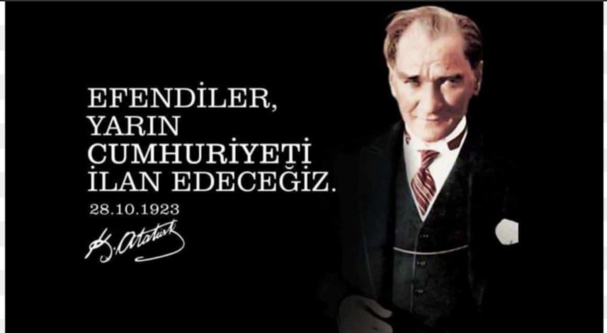 29 Ekim’de Atatürk, 
“Medeniyet yolunda başarı, yenilikçiliktir” diye ferman okurken, bir milleti modern çağın ışığına taşıdı; bugün o ışık, gerici fetvaların ve yobaz dayatmaların gölgesinde soluklanıyor. 
Uyan eyyy Türk milleti, bu vatanı çağın gerisine değil, önüne taşı!
🇹🇷🇹🇷