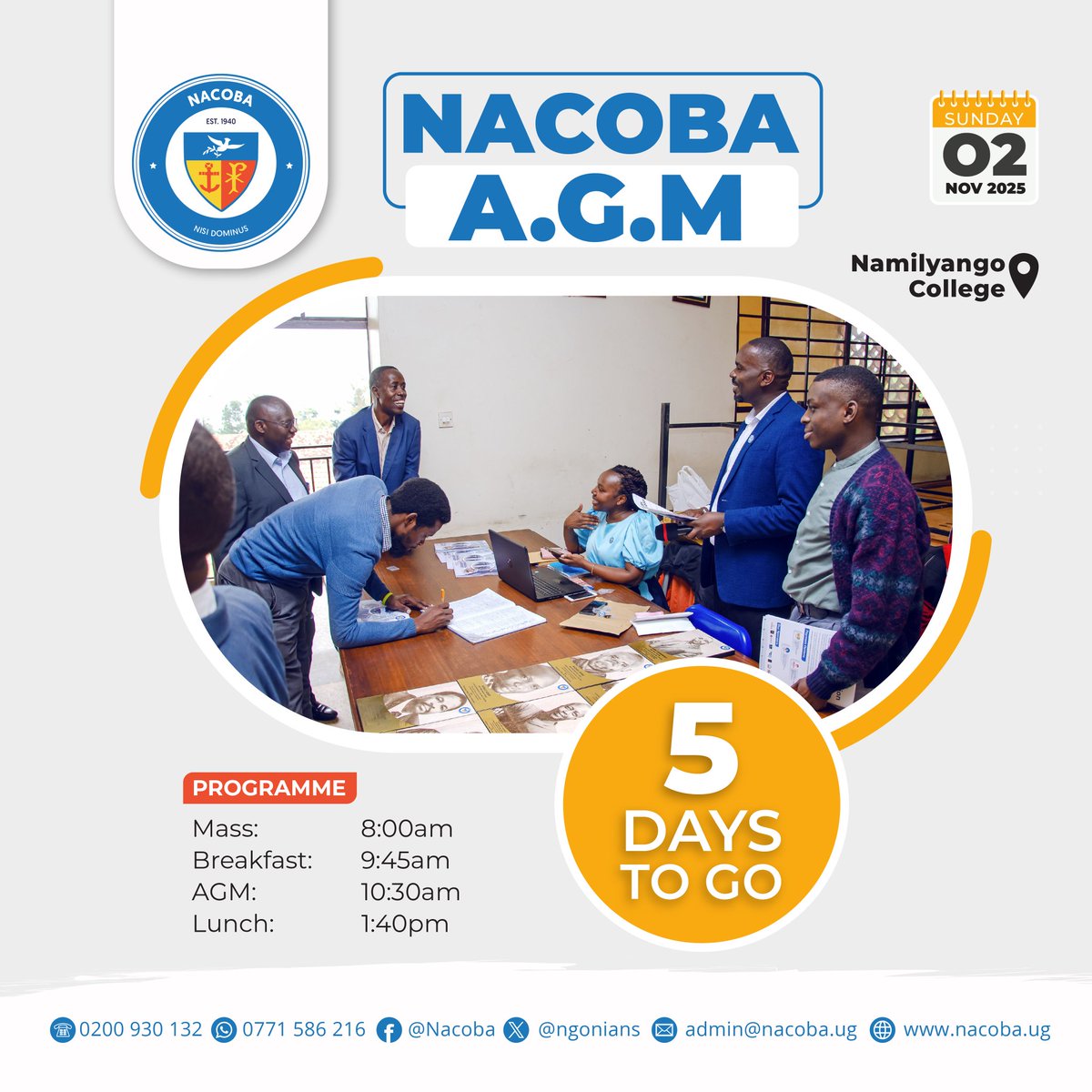 <a href="/ngonians/">NACOBA</a> the day is fast approaching. We have 5 days to go 🥳🎉
#nisidominus