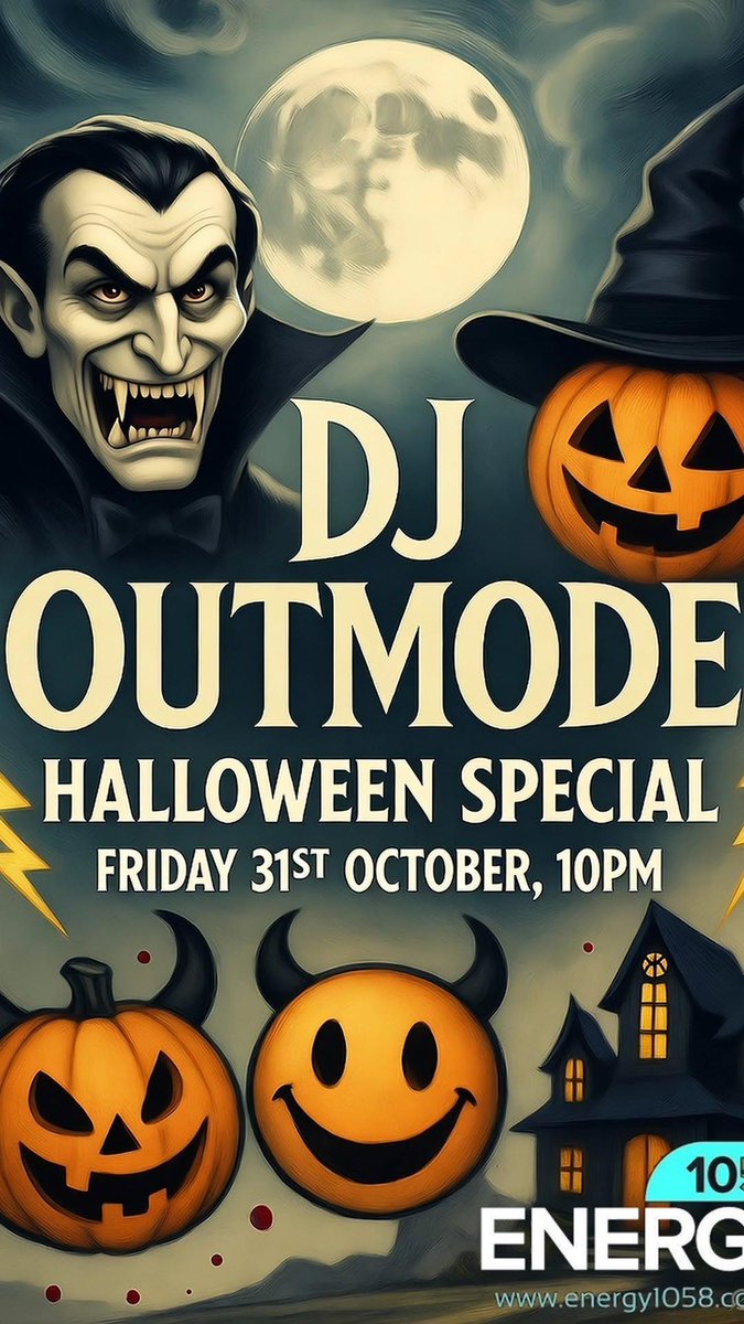 Join me on energy1058.com this Friday for some spooky shenanigans...