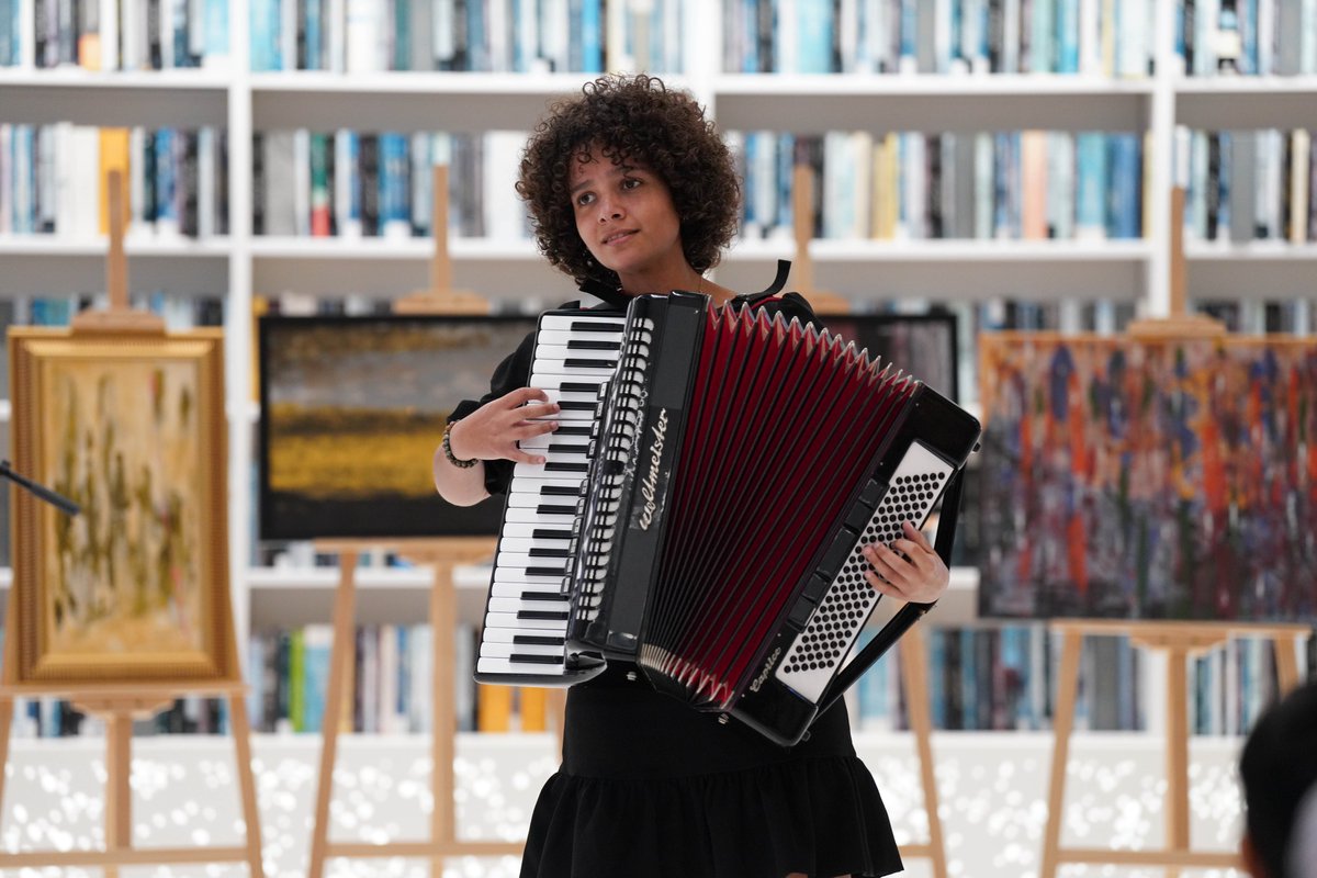 mbrlae's tweet image. Highlights from the cultural and artistic evening organised by the #MohammedBinRashidLibrary, in collaboration with Thirkan Dance Institute, featuring outstanding performances of Indian folklore and live accordion music, in celebration of the World Day for Audiovisual Heritage.…