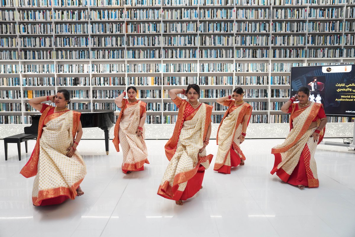 mbrlae's tweet image. Highlights from the cultural and artistic evening organised by the #MohammedBinRashidLibrary, in collaboration with Thirkan Dance Institute, featuring outstanding performances of Indian folklore and live accordion music, in celebration of the World Day for Audiovisual Heritage.…