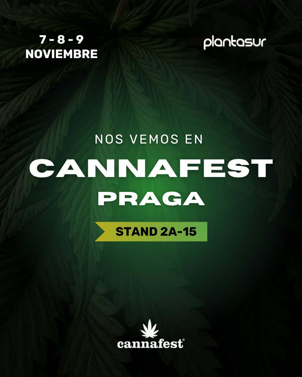Rumbo a <a href="/cannafestprague/">Cannafest Prague</a>  🙌

📍 Stand 2A-15
📅 7, 8 y 9 de noviembre

Ven a visitarnos: tendremos lanzamientos, promos especiales y muy buen ambiente. Es una oportunidad ideal para hablar, compartir ideas y abrir nuevas colaboraciones.

Praga nos espera 🌍