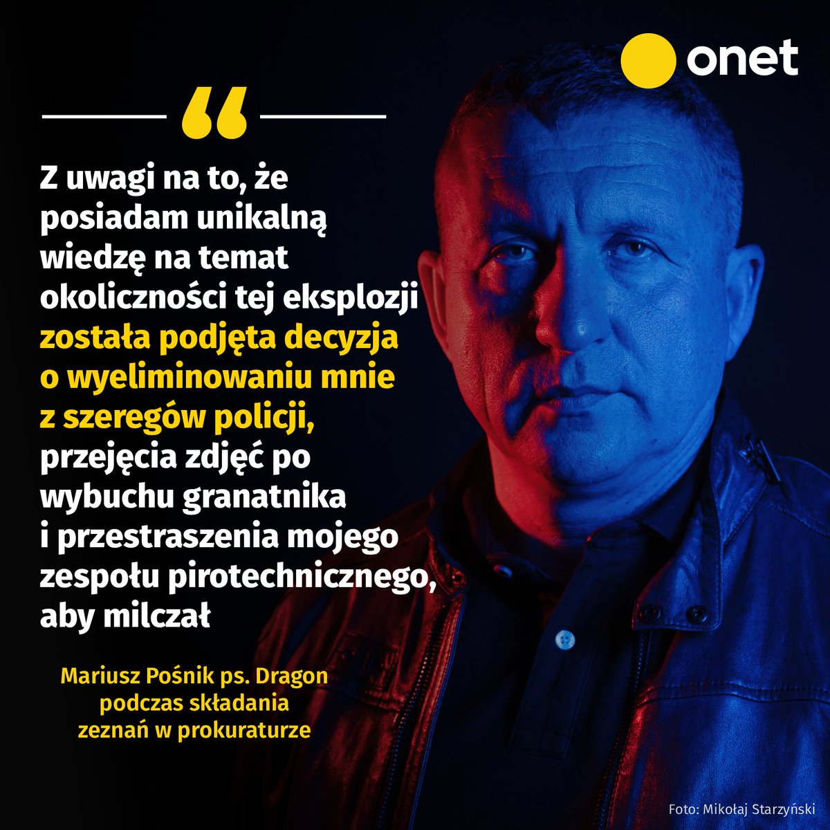 Jeden z najlepszych policjantów w Polsce, wybitny ekspert od bomb i terroryzmu, twierdzi, że stał się ofiarą zemsty, bo nie chciał zatuszować sprawy granatnika w Komendzie Głównej. Jego wyznania są wstrząsające. Polecam cały tekst: wiadomosci.onet.pl/tylko-w-onecie…