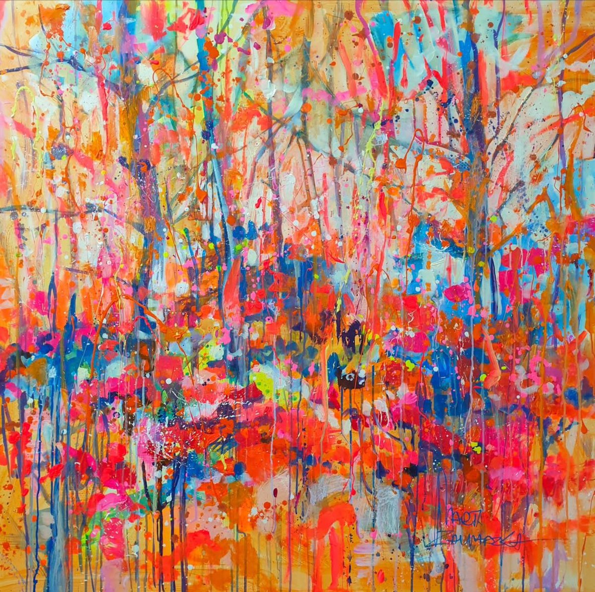 .
Abstract A R T I S T: Marta Zawadzka

the painting is a response to the energy at the moment