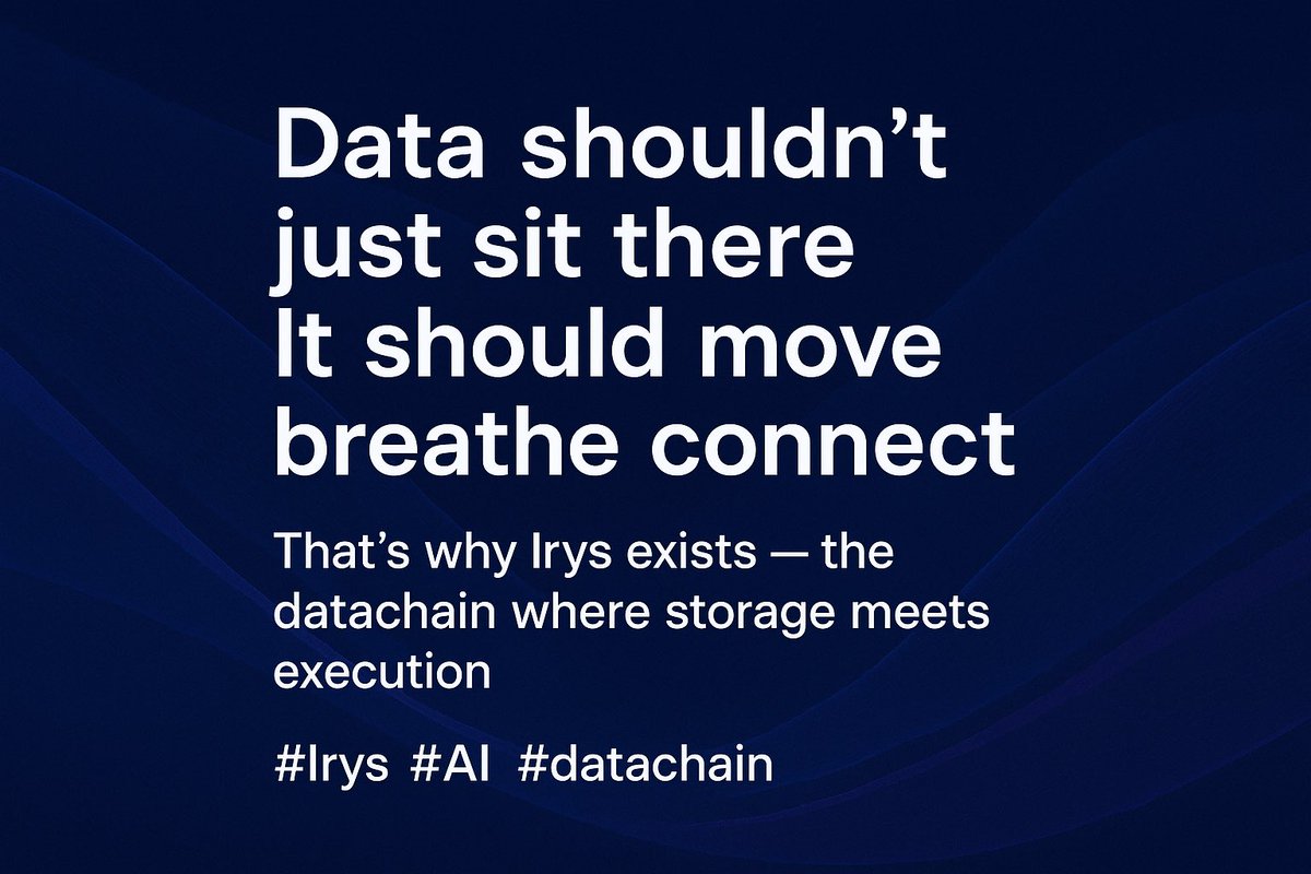 0XNevelia's tweet image. 1️⃣
Data shouldn’t just sit there
It should move breathe connect
That’s why Irys exists — the datachain where storage meets execution
#Irys #AI #datachain