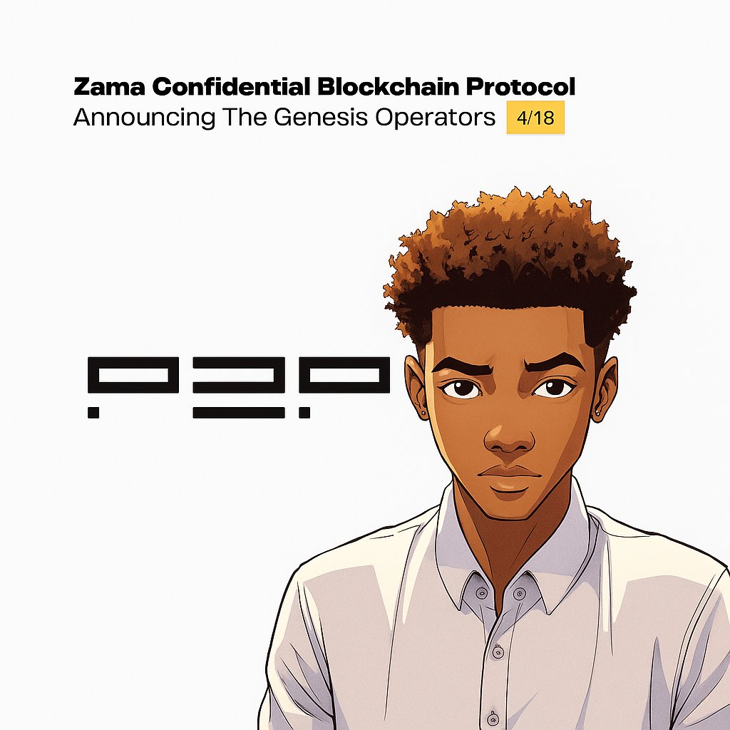 Zama just introduced their fourth genesis operator and it's <a href="/P2Pvalidator/">P2P.org</a>.

P2P.org is a Web3 SOC 2 Type II auditor, and is one of the largest and most trustworthy established in 2018. 

As a <a href="/zama_fhe/">Now @zama</a> MPC operator, they will assist in ensuring the confidentiality
