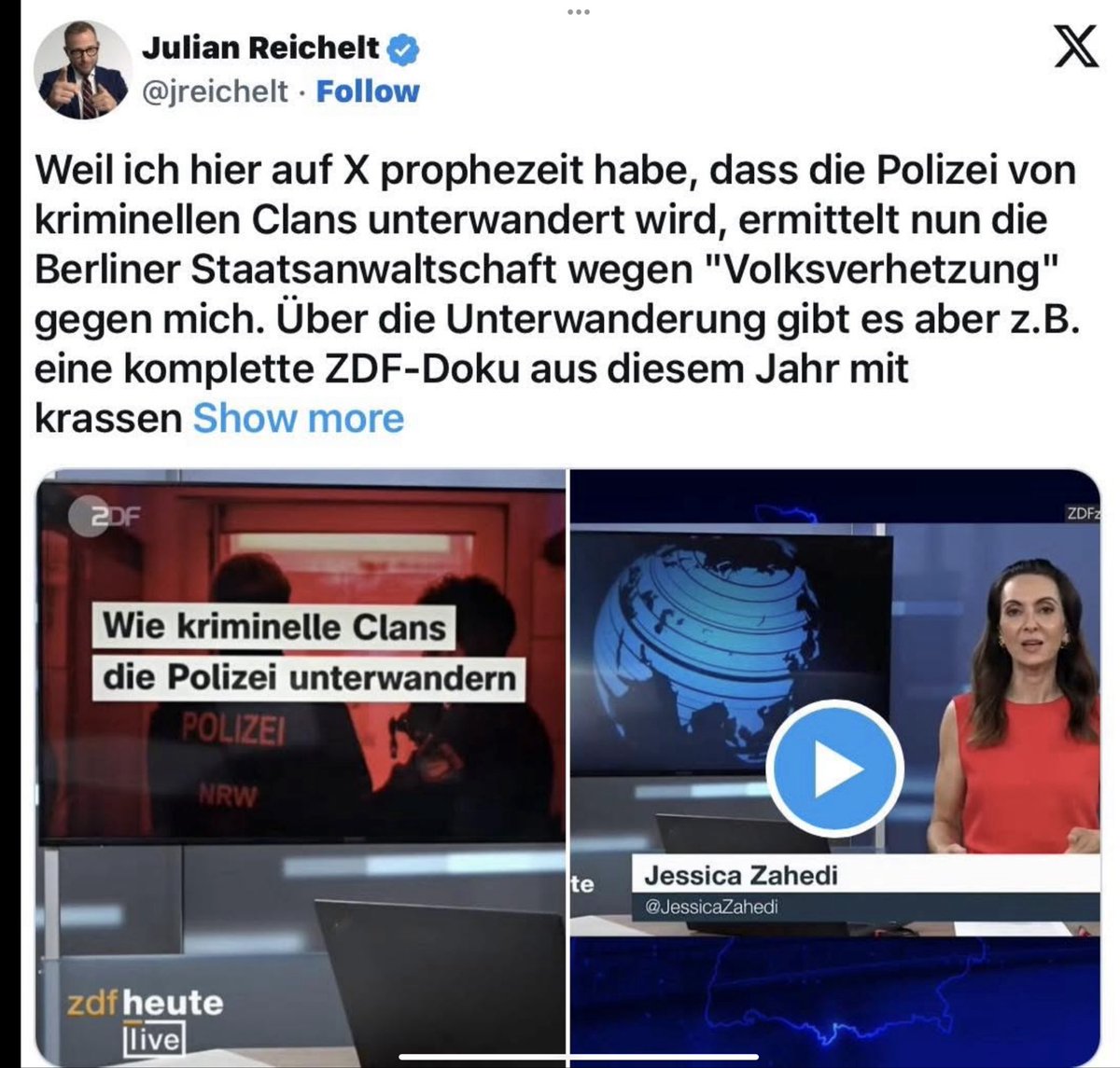 Selbst das #ZDF schilderte in ihrer Doku wie kriminelle #Clans die #Polizei unterwandert, ich prophezeihte es bereits in meinem Thriller „Godless Sun“ im Jahre 2016. Ja und? Meinungsfreiheit bedeutet Dinge zu sagen, die niemand hören will. Mir scheint, der #Rechtsstaat wird bei