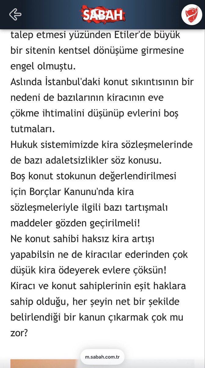 Sabah gazetesinden Sn. Mevlüt TEZEL’in ev sahibi mağduriyetini dile getiren yazısından ötürü kendisine ve Sabah gazetesine teşekkür ederim. 
Pek çok gazetecinin kızı veya akrabasına çıkar sağlamak için ev sahiplerini kötü göstermeye çalışan yazılarınının aksine, hakkaniyetli ve