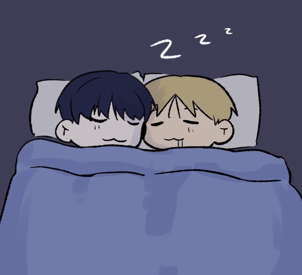 Yaoimaster6001's tweet photo. I haven’t been feeling well so I drew them snuggling :) https://t.co/7ZouFzdWxY