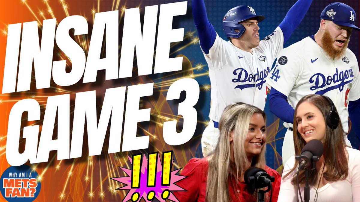 WhyMetsPod's tweet image. 🚨🚨NEW EPISODE OUT NOW🚨🚨

Did we just witness the craziest World Series game EVER? The Dodgers win Game 3 on Freddie Freeman&apos;s walkoff home run in the 18th INNING. We&apos;re up at 3 am, and so are you - JOIN US‼️

WATCH: youtube.com/watch?v=_2InT6…