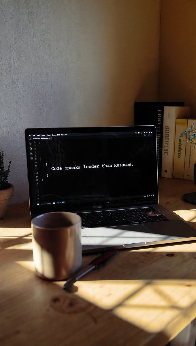 yh_jibreel's tweet image. GM Devs
# Write clean, think clear
def focus_on(readability=True):
    return "Code speaks louder than resumes."
print(focus_on())
Let your work talk. You just ship
#Python