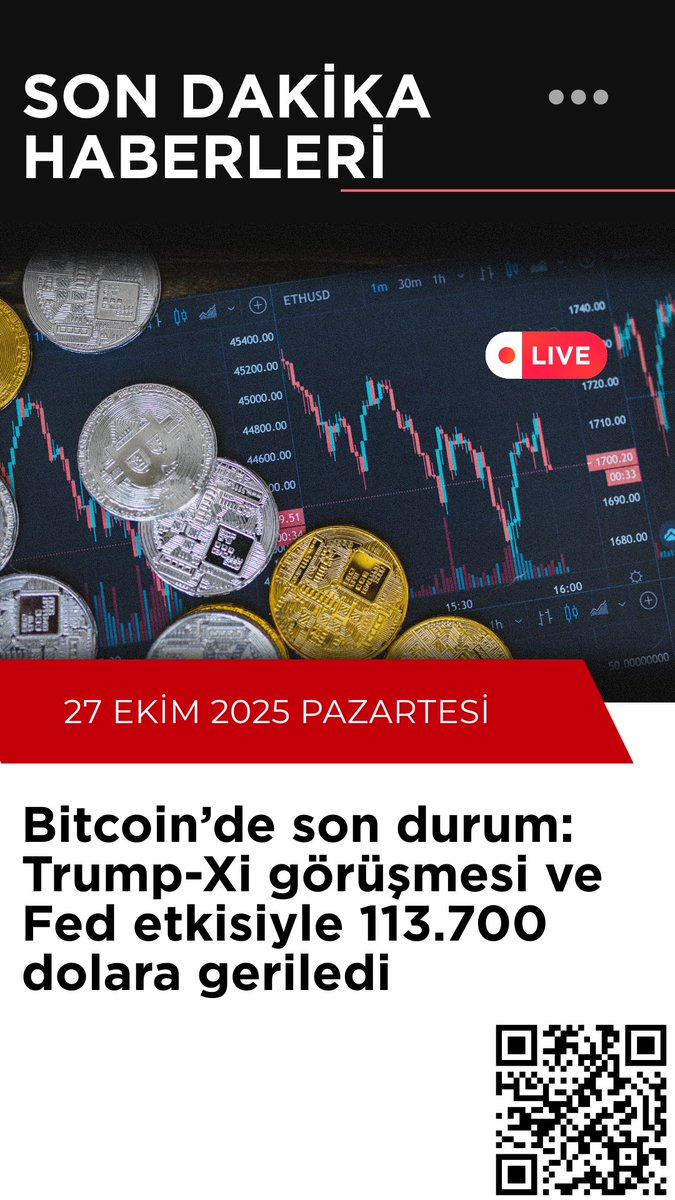 $Bitcoin’de son durum: Trump-Xi görüşmesi ve Fed etkisiyle 113.700 dolara geriledi!

#kripto #kriptopara #CryptoMarket