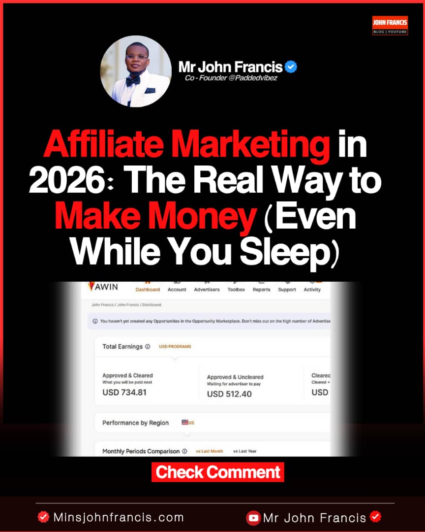minJohnfrancis's tweet image. 💰 Affiliate Marketing in 2026: The Real Way to Make Money (Even While You Sleep)
Here's the new 2026 strategy to print $100 daily from one link.
Read more here
👇
tinyurl.com/yr75c6m5
👇
t.me/realcashclub/1…
👇
Minsjohnfrancis.com

#ai #AffiliateProgram #blog #trend