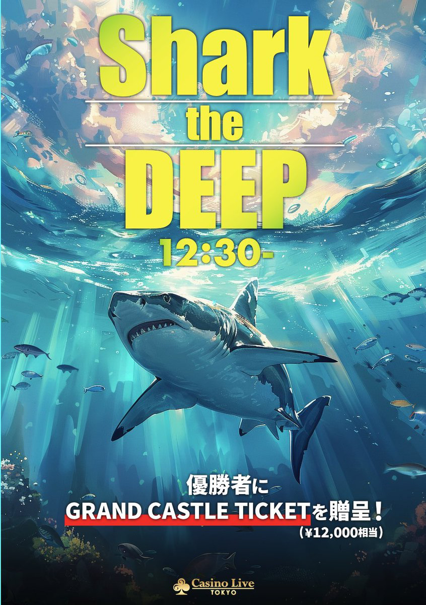 🏖11月24日のCLT🏖 🦈12:30～16:50🦈 【優勝GRAND CASTLE付き】shark