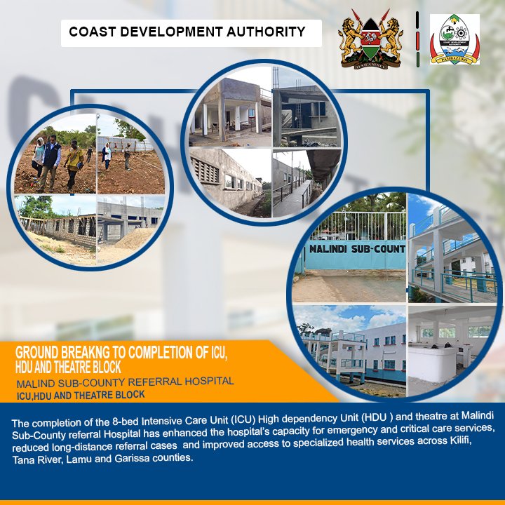 Progress you can See from Start to Completion. 

The  Completed Ultra-Modern ICU, HDU and Mini-Theatre is a Game Changer for Coast Healthcare.

The construction of the facility  under the MISHDP-II  began in August 2023 and was successfully completed in September 2025. It will