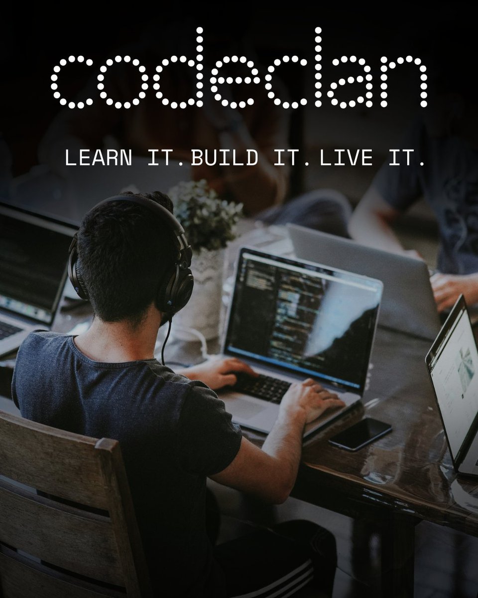 CodeClanScot's tweet image. The next chapter of Scotland’s tech story starts with CodeClan. 
We build future tech talent through hands-on, industry-shaped learning that turns ambition into action.
Real code. Real people. Real impact.
Register your interest: codeclan.com
#CodeClan