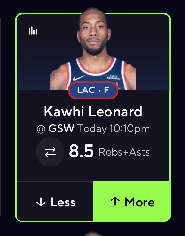 ClipSetNBA's tweet photo. NBA PLAY ☢️

🏀Kawhi Leonard “O” 8.5 RA

-OVER L3/3 vs GSW✅ (13,10,15) 
-OVER L2/2 games this season (14,10) 
-OVER L15/20 games with 30+ mins 

❤️‍🔥LIKE if tailing!!!🍀 

Kawhi is avg. 17.3 potential R+A so far this season🔥 

Follow for more free plays!✅💰

NBA Play Record: 663-361 ☢️

Join VIP and Free Discord for all plays soon as they drop!🔥⬇️ (Link below🔗)

#gamblingX #PlayerProp #PrizePicks 
#NBApreseason #NBAPicks #prizepicklocks #GamblingTwitter #prizepick #NBA #Playoftheday #Playoffs #potd #NBAX                           #WNBAPlayoffs #NBAProps #NBAbet #GamblingsTwitter 
#Draftkings                             #betmgm       #fanduel #nbaplayoff #NBApotd  #NBAPlayoffs  #nbaprizepicks