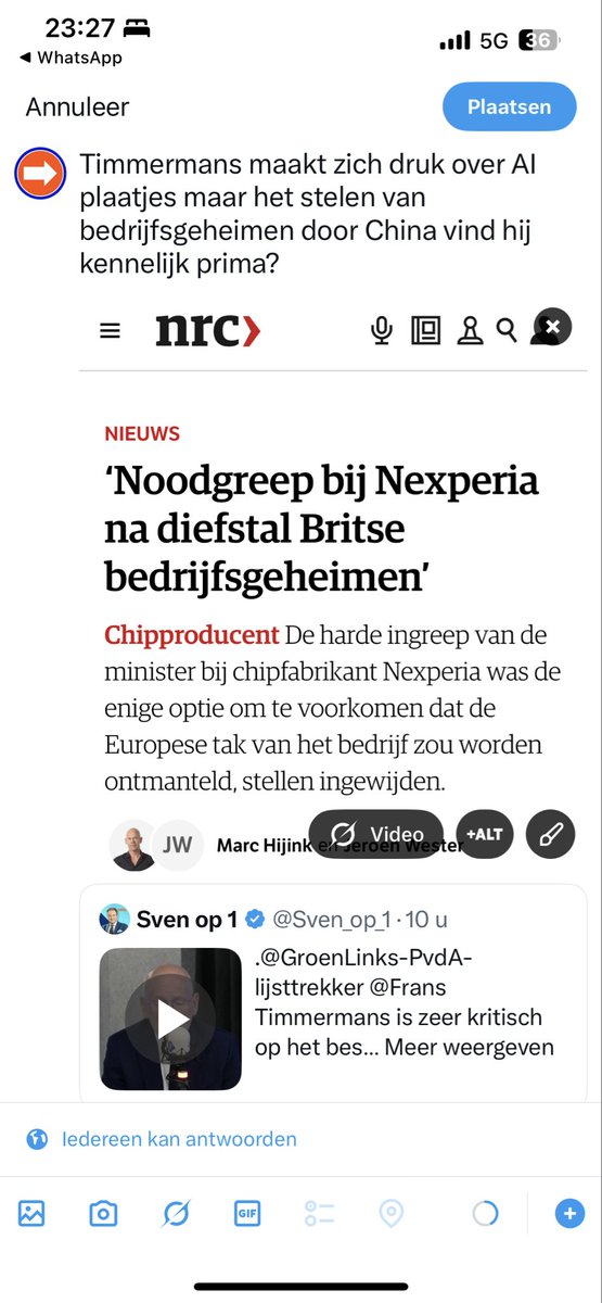 Ongeïnformeerd. Misplaatst. Opgeblazen.

Minister <a href="/vincentkar/">Vincent Karremans</a> moest ingrijpen bij Nexperia. Deed dat in het landsbelang.

Frans heeft géén idee. 
Doen wat nodig is Frans!

Zeg sorry!