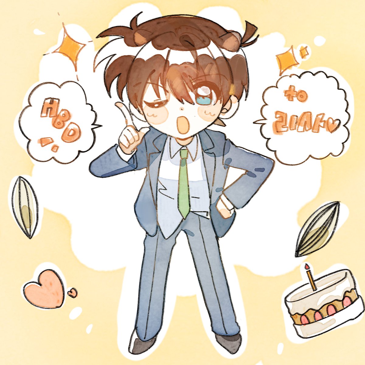 🌟 저번에 트친 생일이라 그린 햄신